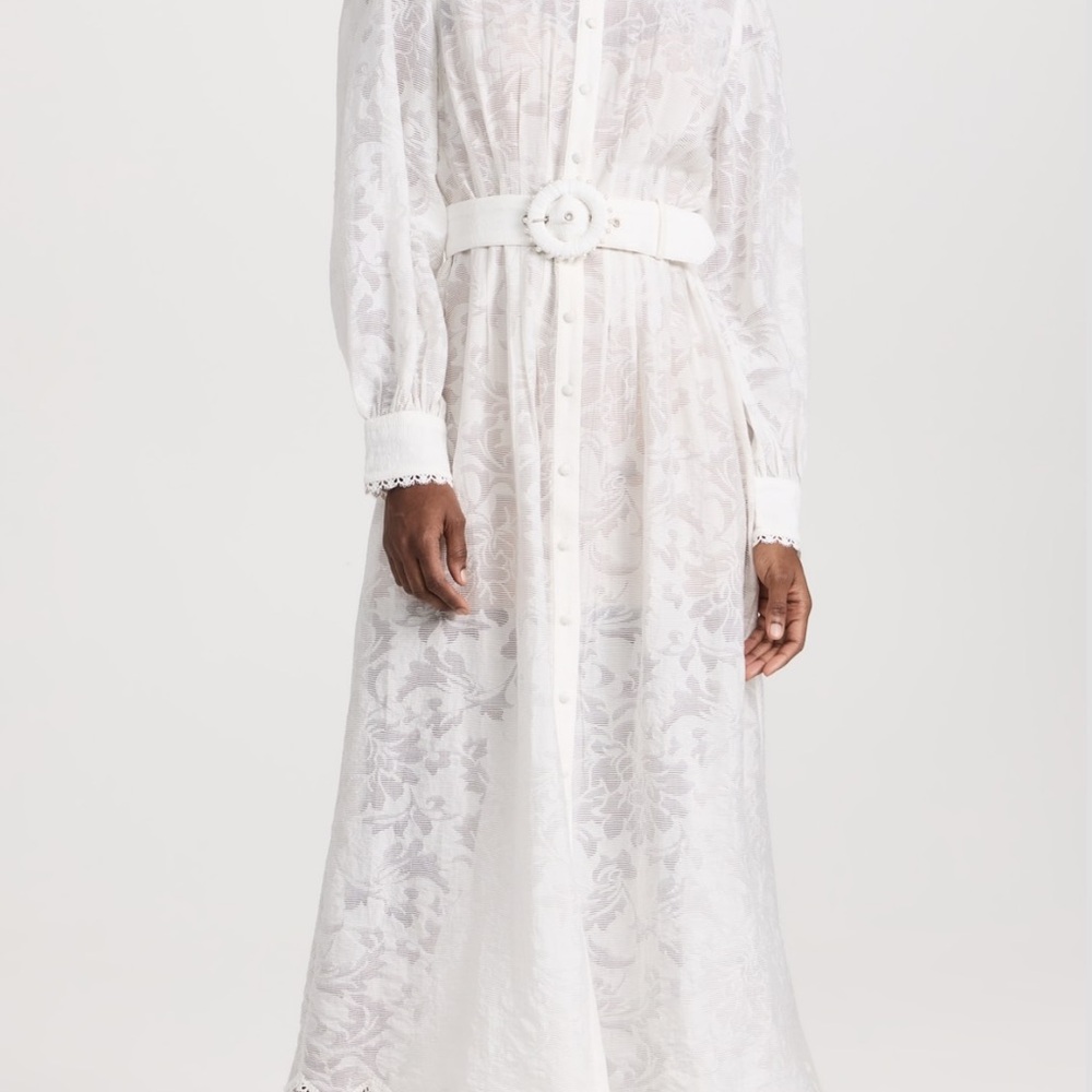 Hemant and Nandita
Long Shirt Dress With Buckle Belt And Slip -   SIZE XL